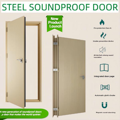 Drum Room Music Studio RoomTransparent Noise Barrier Noise Isolation Door Vision Glass Home Acoustics With Bass Traps Cornernoise Cancelling Door STC 45dB
